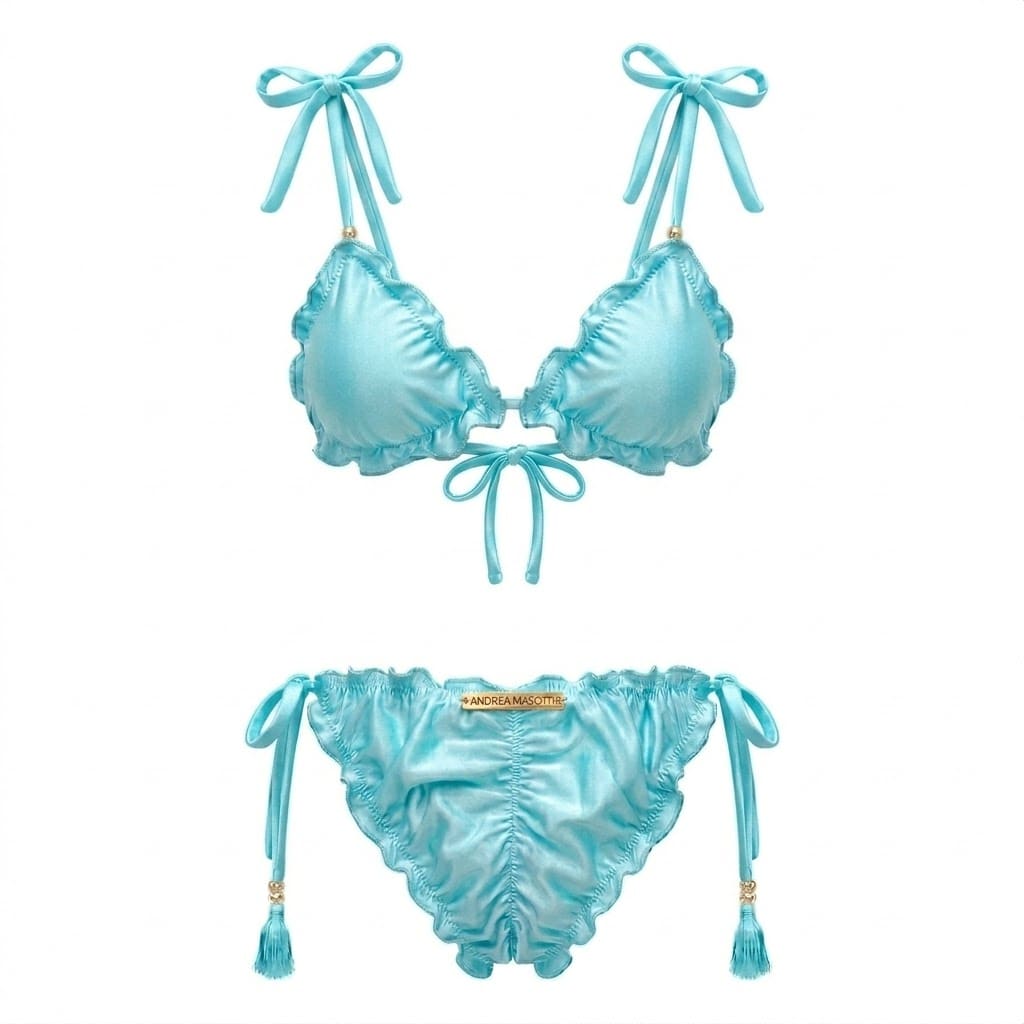 BIKINI 4 TIRAS UNICOLOR - Imagen 7