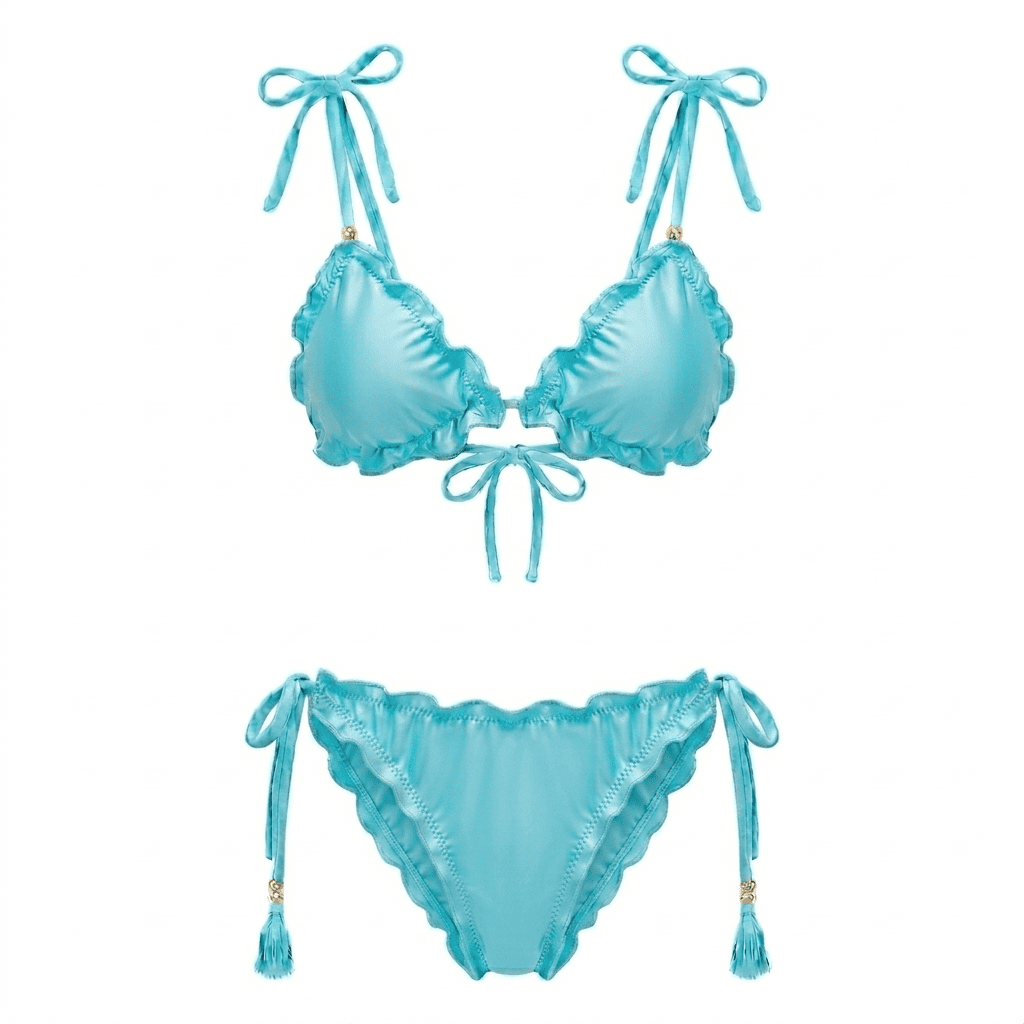 BIKINI 4 TIRAS UNICOLOR - Imagen 6