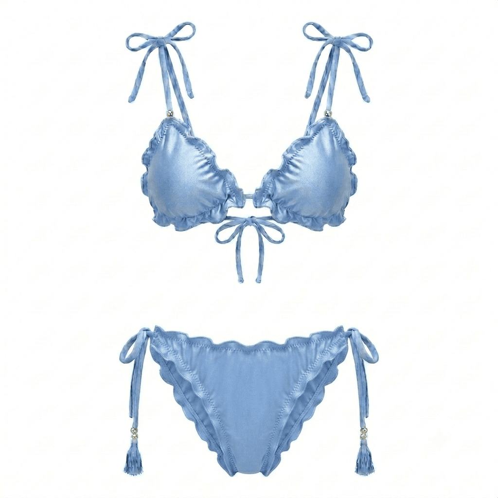 BIKINI 4 TIRAS UNICOLOR - Imagen 8