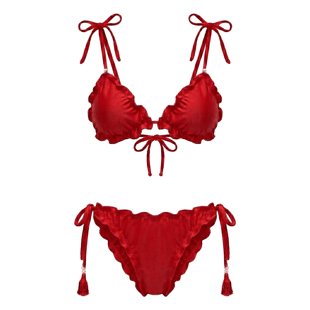 BIKINI 4 TIRAS UNICOLOR - Imagen 4