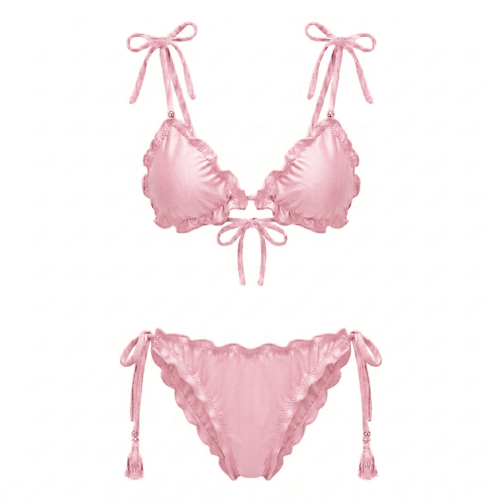 BIKINI 4 TIRAS UNICOLOR - Imagen 2